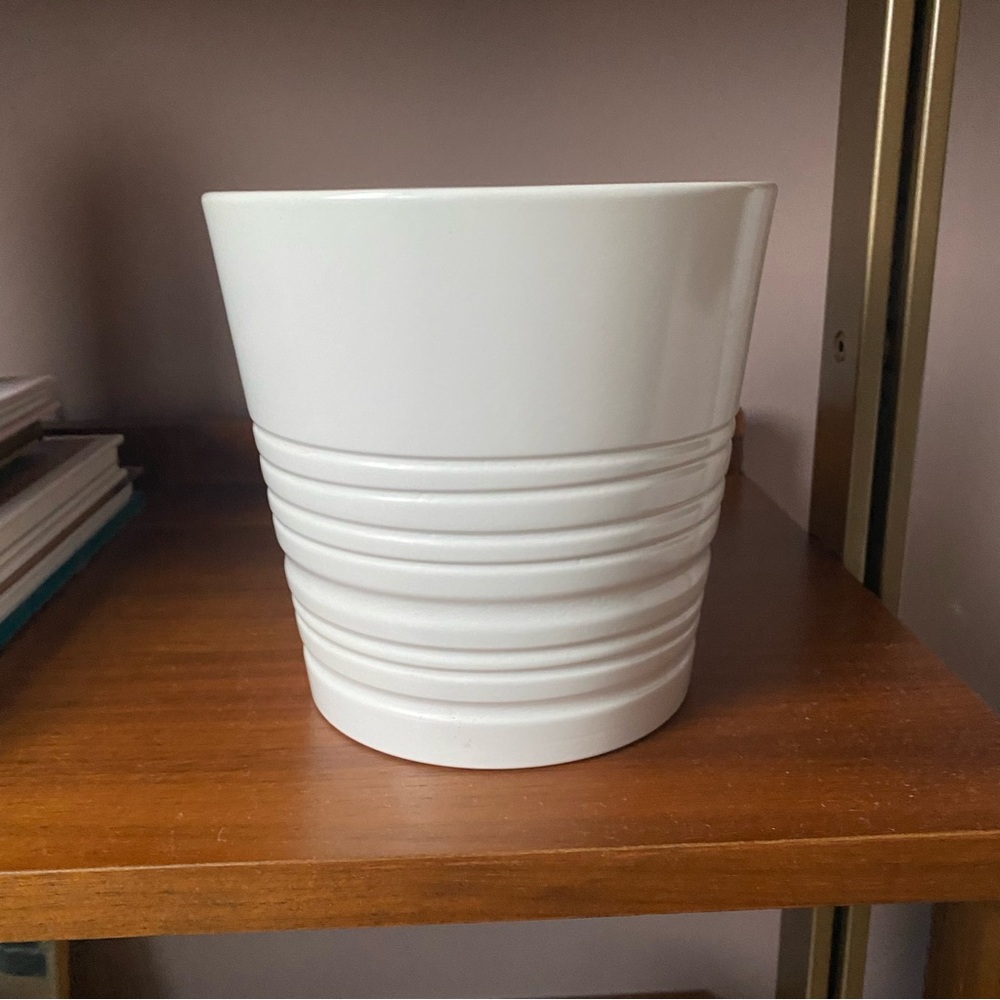 White IKEA Planter Pot
